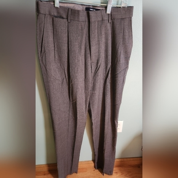 🆕Lands End Unhemmed Comfort Waist Flat Front Charcoal Dress Pants Sz 31 2 Pairs - Picture 1 of 15